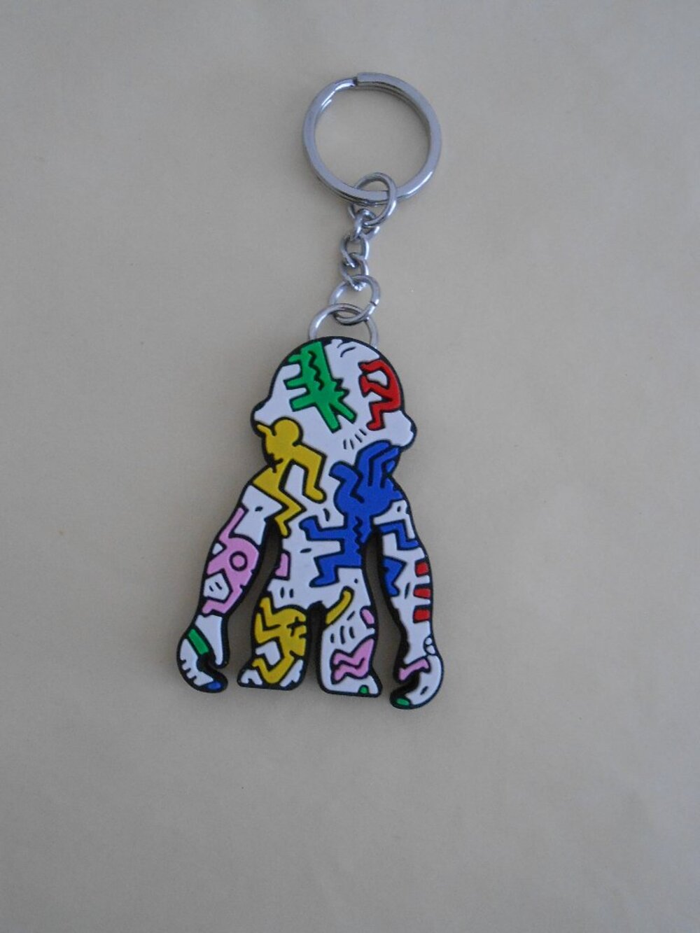 KIPLING Multicolor Rubber Monkey Keychain Keyring Key Clip Bag Charm NWOT
